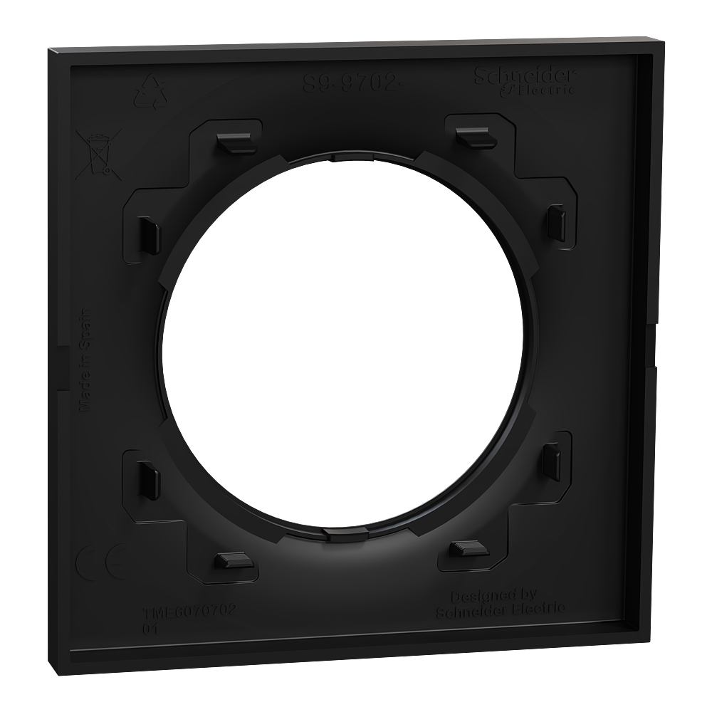 Odace Origine plaque 1 poste noir